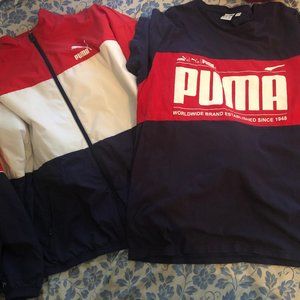 Puma top shirt, jacket and pant